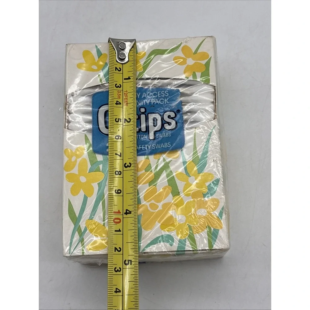 vintage Q-tips vanity pack floral box 90